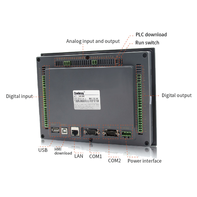 PLC 30DI 30DO QM3G-70 KFH 0 d'écran tactile d'ODM Modbus RTU TCP